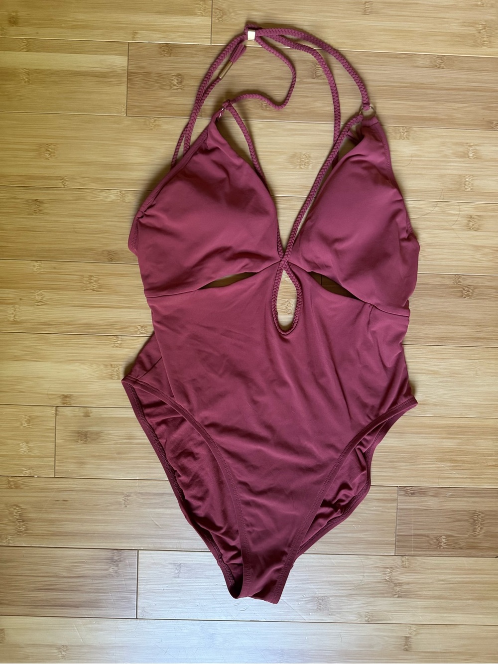 Robin Piccone Mauve Cutout One-Piece Swimsuit